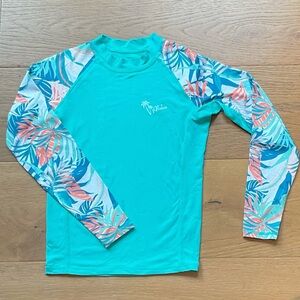 Aloha Rash Guard Tropical Unisex Long Sleeve Girls Medium